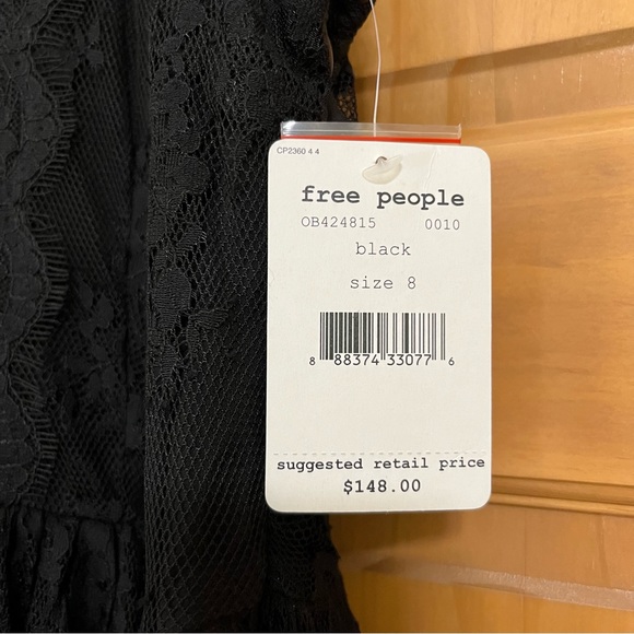 Free People Verushka Lace Mini Dress Black Size 8 NWT - Picture 11 of 16